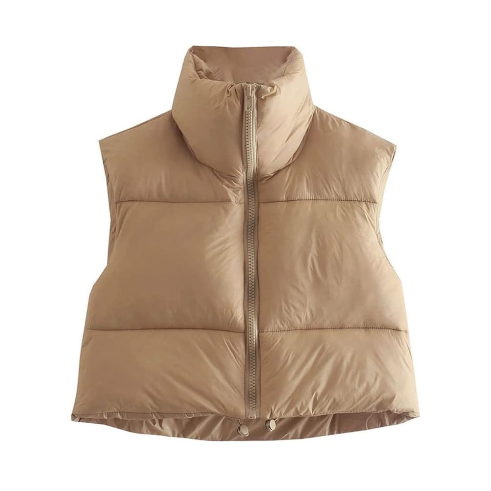 🚨SOLD🚨Cropped Puffer Vest - Picture 3 of 3
